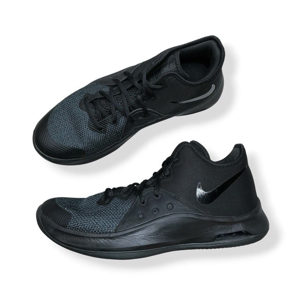 NIKE AIR VERSATILE III Sneakers Men 9.5 Black Basketball Shoes High Top